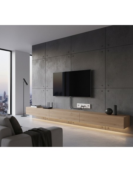 RAMKA PODWÓJNA PODTYNKOWA BIAŁA JLM