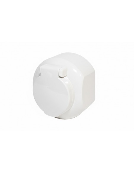LOFT GNIAZDO 230V SCHUKO IP44 BIAŁE NATYNKOWE ŚRODKOWE JLM