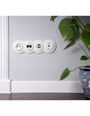 Keramický čtyřnásobný rámeček - Sněhulák