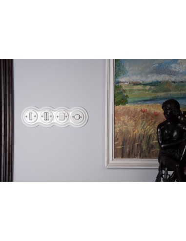 Keramický čtyřnásobný rámeček - Sněhulák