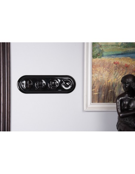 Kerámia Négyes Keret - Hóember