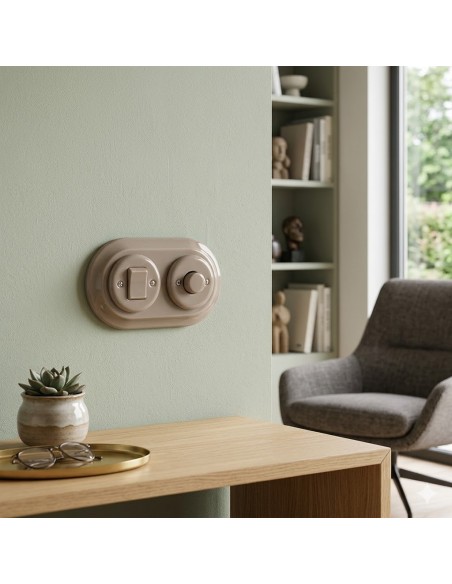 CERAMICZNA RAMKA DWUKROTNA PASTELOWA OLIWKA