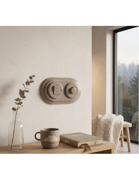 CERAMICZNA RAMKA DWUKROTNA PASTELOWA OLIWKA