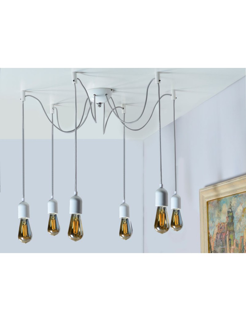 RETRO LOFT KERAMICKÝ PODHLED 6 OTVORŮ BÍLÁ