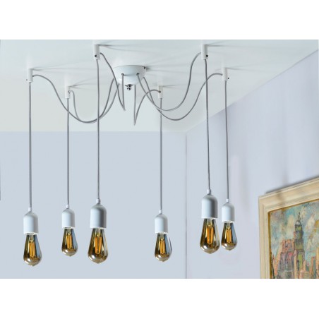 RETRO LOFT KERAMICKÝ PODHLED 6 OTVORŮ BÍLÁ