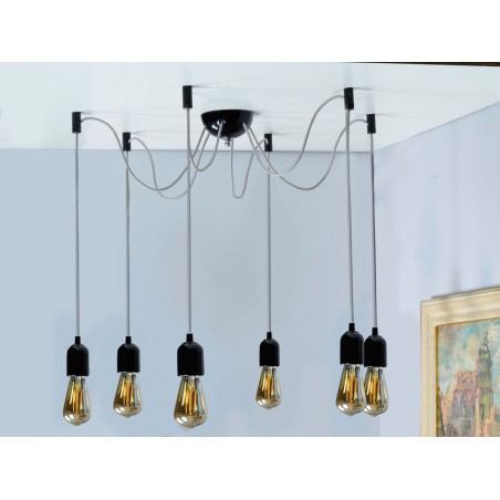 RETRO LOFT KERAMICKÝ PODHLED 6 OTVORŮ ČERNÝ