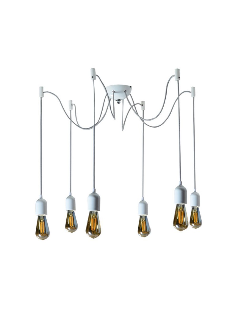 RETRO LOFT CERAMIC E27 BULB HOLDER, WHITE