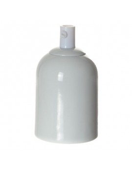 RETRO LOFT KERAMICKÝ OBJÍMKA ŽIAROVKY E27 BIELA