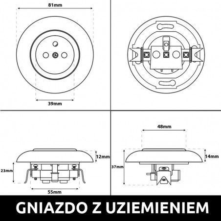GNIAZDO 230V Z BOLCEM